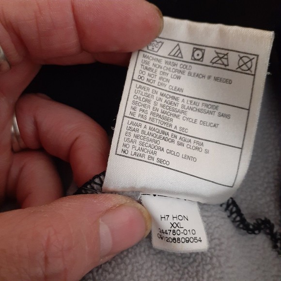 Nike Full Zip Hoodie Men XXL Black Fleece Lined Sweatshirt Vintage SOLD ON MERCA - Picture 8 of 10